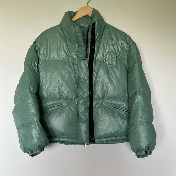 Maje Green down jacket with Clover patch - Picture 9 of 14